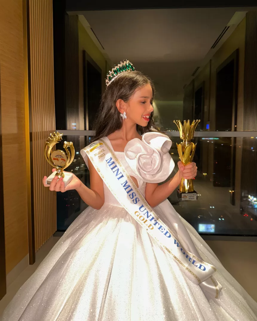 Rebecca Macedo Wins Mini Miss World in Dubai